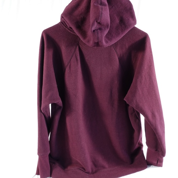 Calvin Klein Performance Maroon Wine Purple Hoodie Kangaroo Pocket Sweater - Picture 5 of 13